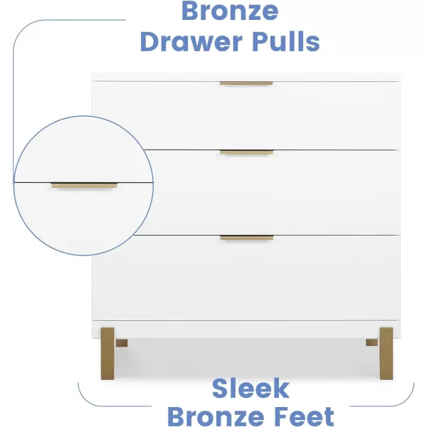 Hendrix 4-in-1 Convertible Crib, Greenguard Gold Certified, Bianca White/Bronze