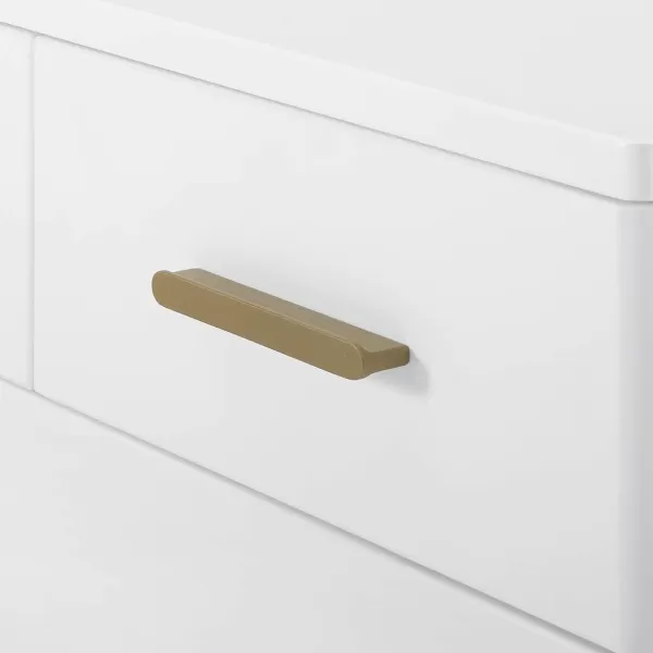 Sloane 4 Drawer Dresser with Changing Top, Bianca White w/Melted Bronze