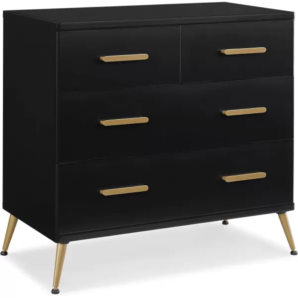 Sloane 4 Drawer Dresser with Changing Top, Bianca White w/Melted Bronze