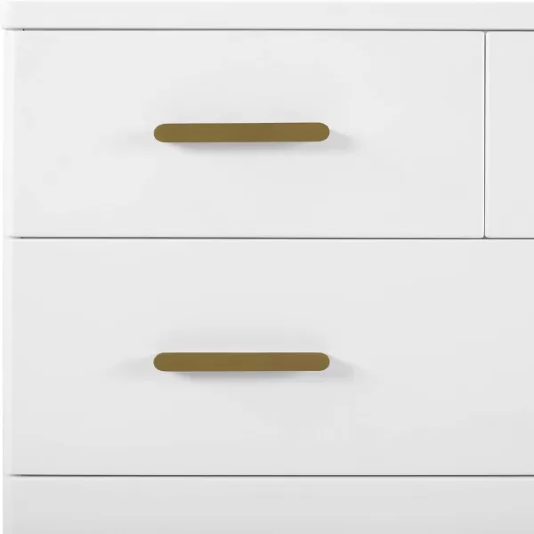 Sloane 4 Drawer Dresser with Changing Top, Bianca White w/Melted Bronze