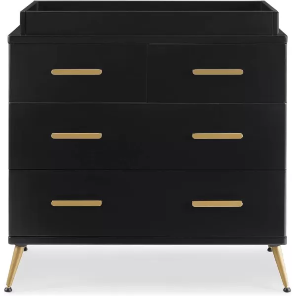 Sloane 4 Drawer Dresser with Changing Top, Bianca White w/Melted Bronze