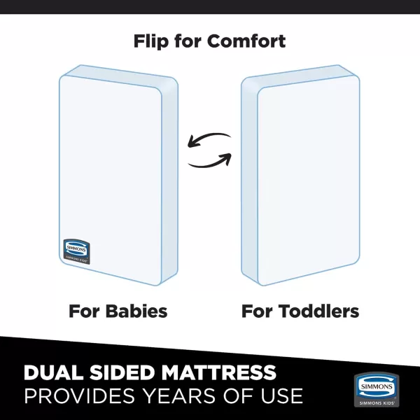 Beautyrest Beginnings Sleepy Whispers Ultra Deluxe 2-in-1 Innerspring Crib and Toddler Mattress | Waterproof | GREENGUARD Gold Certified 