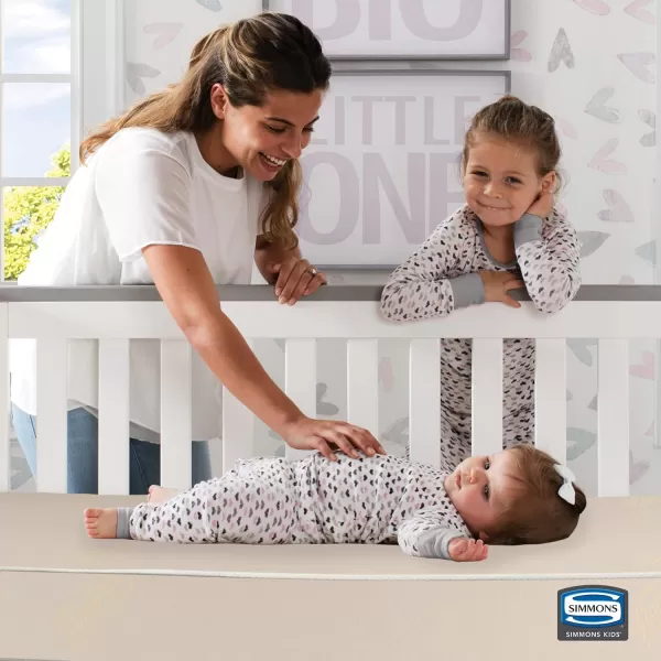 Beautyrest Beginnings Sleepy Whispers Ultra Deluxe 2-in-1 Innerspring Crib and Toddler Mattress | Waterproof | GREENGUARD Gold Certified 