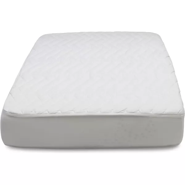 Beautyrest Black Luxury Fitted Baby Crib Mattress Pad Cover | Waterproof | 52” x 28” | Machine Washable, Bright White