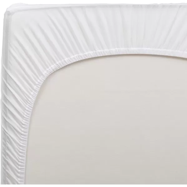 Beautyrest Black Luxury Fitted Baby Crib Mattress Pad Cover | Waterproof | 52” x 28” | Machine Washable, Bright White