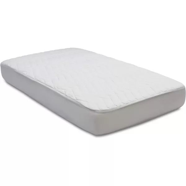 Beautyrest Black Luxury Fitted Baby Crib Mattress Pad Cover | Waterproof | 52” x 28” | Machine Washable, Bright White