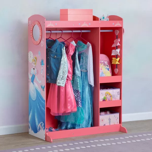 JoJo Siwa Dress and Play Boutique by Delta Children - Pretend Play Costume Storage Wardrobe for Kids with Mirror &amp; Shelves