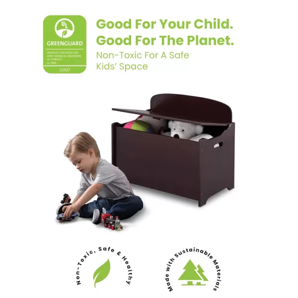 MySize Deluxe Toy Box - Greenguard Gold Certified, Dark Chocolate