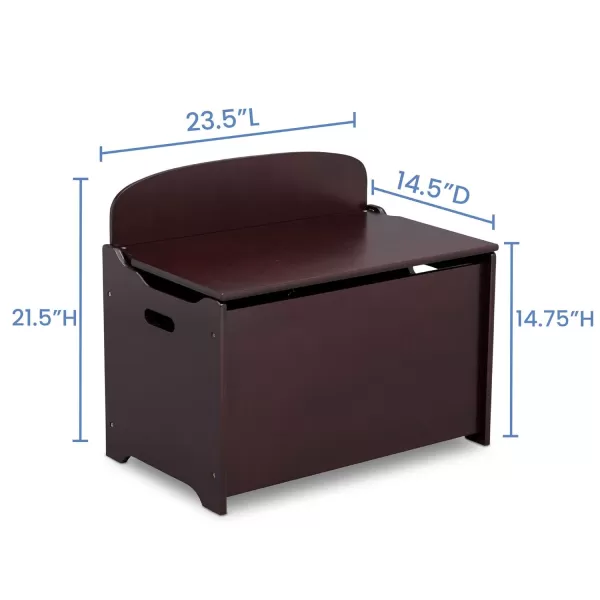 MySize Deluxe Toy Box - Greenguard Gold Certified, Dark Chocolate