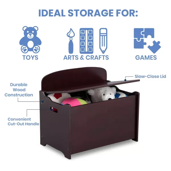 MySize Deluxe Toy Box - Greenguard Gold Certified, Dark Chocolate