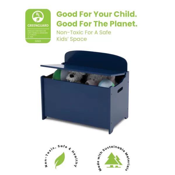 MySize Deluxe Toy Box - Greenguard Gold Certified, Dark Chocolate