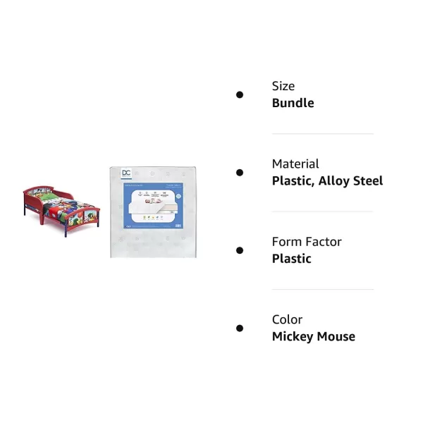 Plastic Toddler Bed, Disney Mickey Mouse