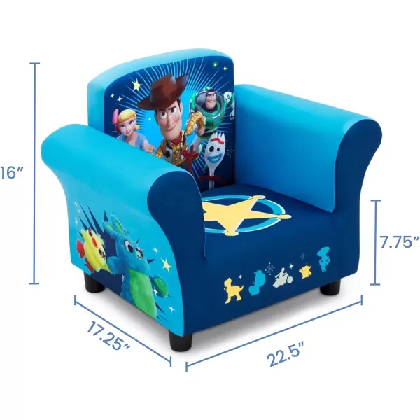 Upholstered Chair, Disney/Pixar Toy Story 4 for Bedroom with Arm Rest, Cushion Availability, Wood/UrethaneFoam/Polyester