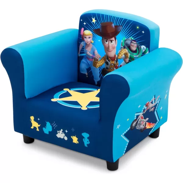 Upholstered Chair, Disney/Pixar Toy Story 4 for Bedroom with Arm Rest, Cushion Availability, Wood/UrethaneFoam/Polyester