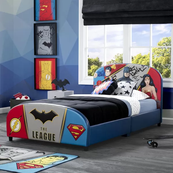 Upholstered Twin Bed, Marvel Avengers