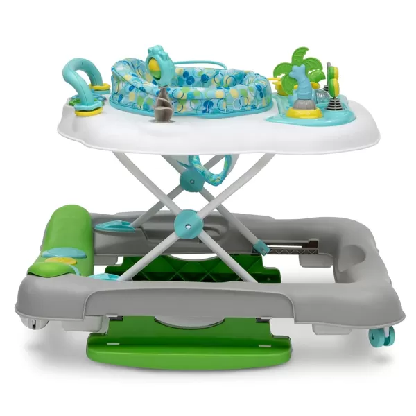 4-in-1 Discover &amp; Play Musical Walker - Features 360 Degree Swivel Seat, Rocker and Walker Mode, Step-to-Play Music, Machine-Washable Seat, Blue/Green