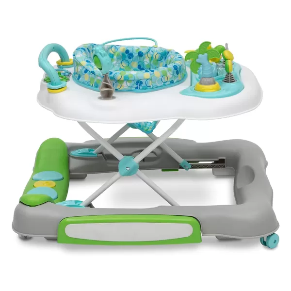 4-in-1 Discover &amp; Play Musical Walker - Features 360 Degree Swivel Seat, Rocker and Walker Mode, Step-to-Play Music, Machine-Washable Seat, Blue/Green
