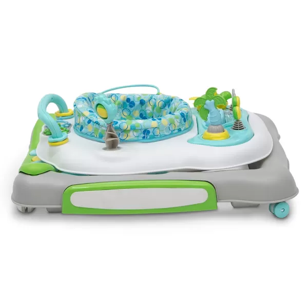 4-in-1 Discover &amp; Play Musical Walker - Features 360 Degree Swivel Seat, Rocker and Walker Mode, Step-to-Play Music, Machine-Washable Seat, Blue/Green