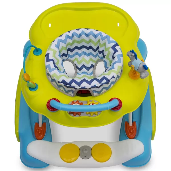 4-in-1 Discover &amp; Play Musical Walker - Features 360 Degree Swivel Seat, Rocker and Walker Mode, Step-to-Play Music, Machine-Washable Seat, Blue/Green