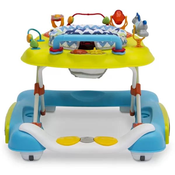4-in-1 Discover &amp; Play Musical Walker - Features 360 Degree Swivel Seat, Rocker and Walker Mode, Step-to-Play Music, Machine-Washable Seat, Blue/Green