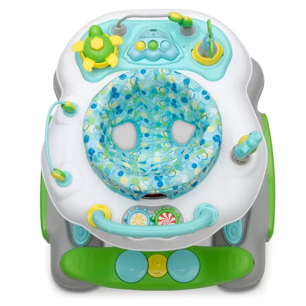 4-in-1 Discover &amp; Play Musical Walker - Features 360 Degree Swivel Seat, Rocker and Walker Mode, Step-to-Play Music, Machine-Washable Seat, Blue/Green