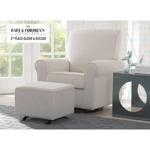 Avery Upholstered Glider Swivel Rocker Chair, Heather Grey