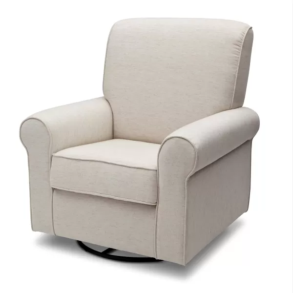 Avery Upholstered Glider Swivel Rocker Chair, Heather Grey