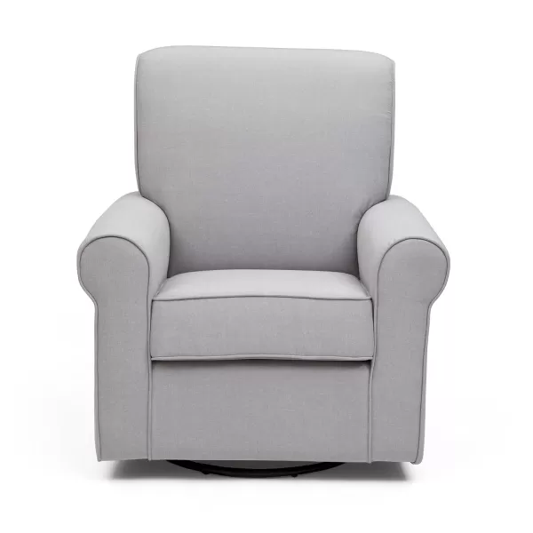 Avery Upholstered Glider Swivel Rocker Chair, Heather Grey