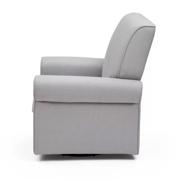 Avery Upholstered Glider Swivel Rocker Chair, Heather Grey
