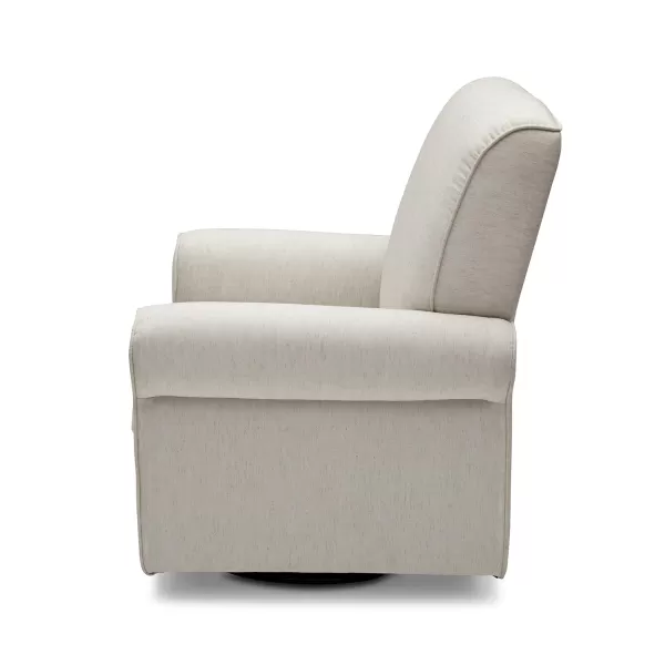 Avery Upholstered Glider Swivel Rocker Chair, Heather Grey