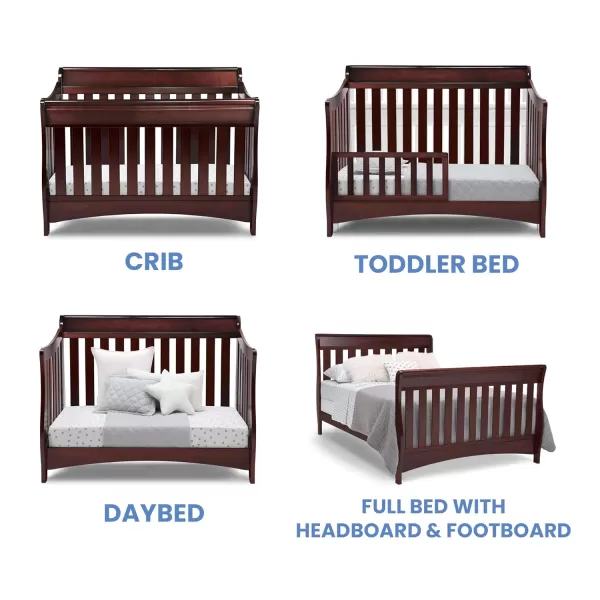 Bentley S Series 4-in-1 Convertible Baby Crib, Black Cherry Espresso