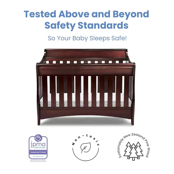 Bentley S Series 4-in-1 Convertible Baby Crib, Black Cherry Espresso