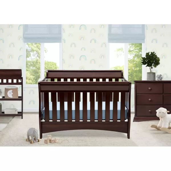Bentley S Series 4-in-1 Convertible Baby Crib, Black Cherry Espresso