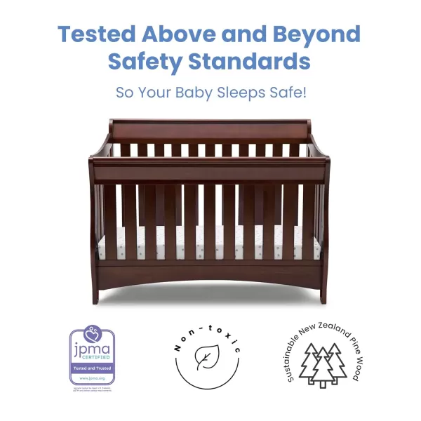Bentley S Series 4-in-1 Convertible Baby Crib, Black Cherry Espresso