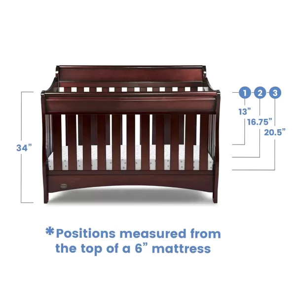 Bentley S Series 4-in-1 Convertible Baby Crib, Black Cherry Espresso
