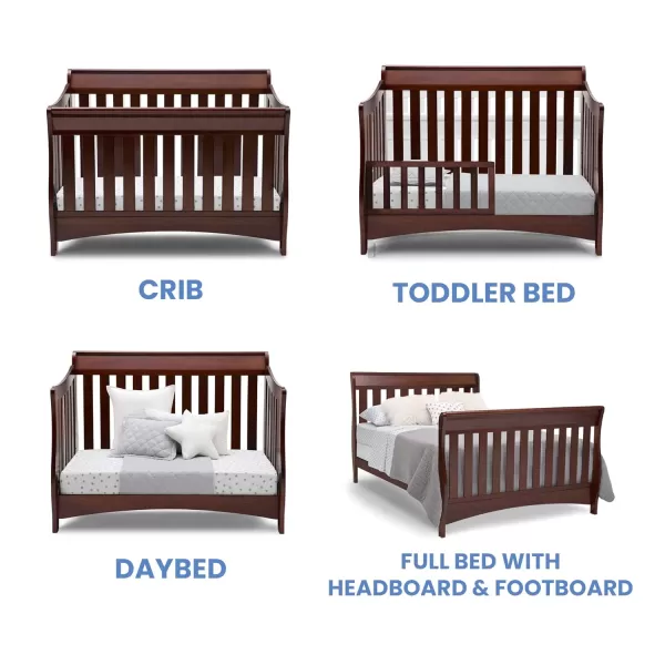 Bentley S Series 4-in-1 Convertible Baby Crib, Black Cherry Espresso