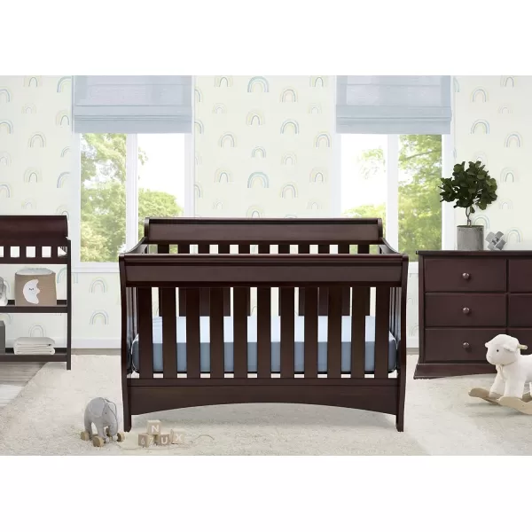 Bentley S Series 4-in-1 Convertible Baby Crib, Black Cherry Espresso