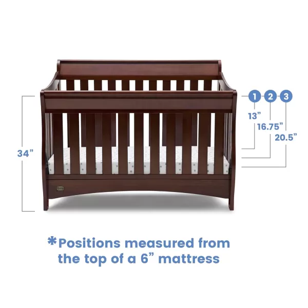 Bentley S Series 4-in-1 Convertible Baby Crib, Black Cherry Espresso