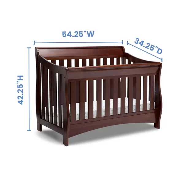 Bentley S Series 4-in-1 Convertible Baby Crib, Black Cherry Espresso
