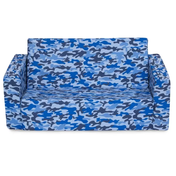 Cozee Flip-Out 2-in-1 Convertible Sofa to Lounger for Kids, Pink Tie Dye
