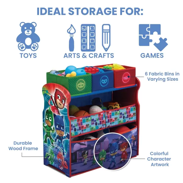 Delta Children 6 Bin Design and Store Toy Organizer - Greenguard Gold Certified, Nick Jr. PAW Patrol