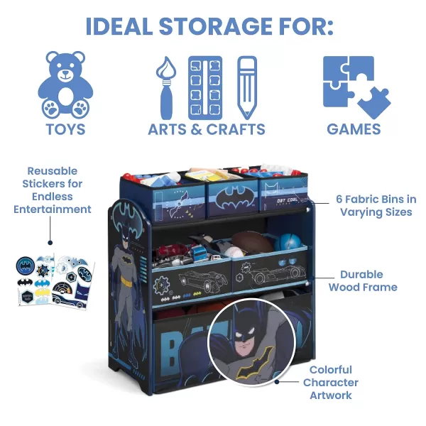 Delta Children 6 Bin Design and Store Toy Organizer - Greenguard Gold Certified, Nick Jr. PAW Patrol
