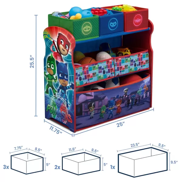 Delta Children 6 Bin Design and Store Toy Organizer - Greenguard Gold Certified, Nick Jr. PAW Patrol