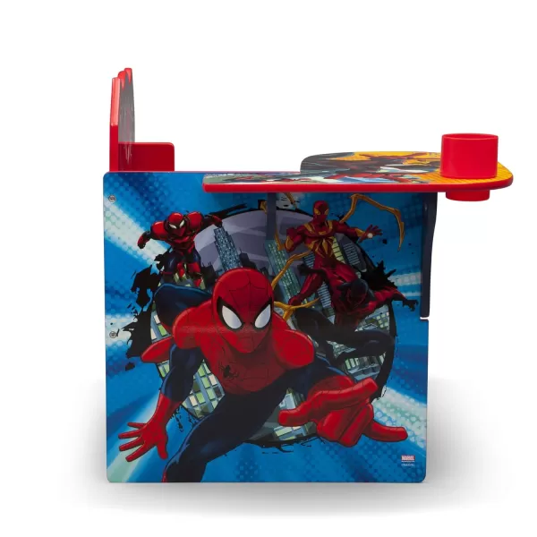 Delta Children Chair Desk With Storage Bin - Greenguard Gold Certified, Spider-Man, Arm Rest, Cushion Availability, Engineered Wood