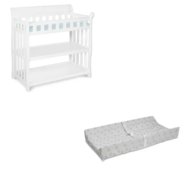 Delta Children Eclipse Changing Table with Changing Pad, White