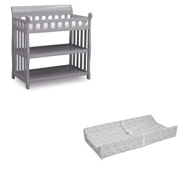 Delta Children Eclipse Changing Table with Changing Pad, White
