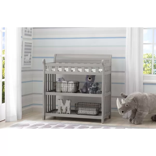 Delta Children Eclipse Changing Table with Changing Pad, White
