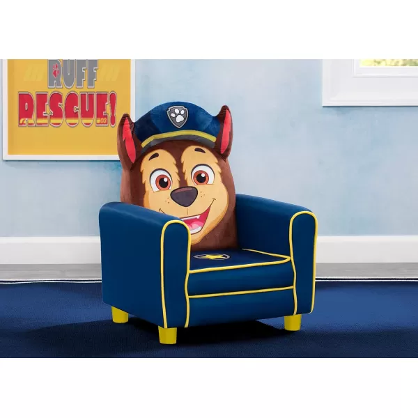 Delta Children Figural Upholstered Kids Chair, Nick Jr. PAW Patrol Chase,Wood, Blue