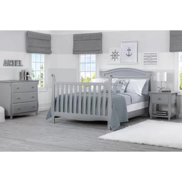 Delta Children Lancaster 4-in-1 Convertible Baby Crib, Bianca White