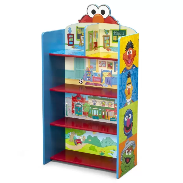 Delta Children Wooden Playhouse 4-Shelf Bookcase for Kids, Frozen II